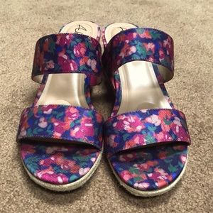 Floral Wedge Sandals